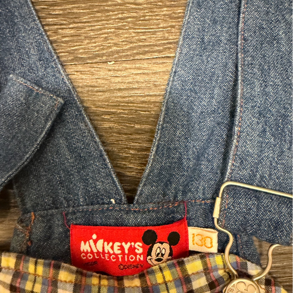 Disney Denim Overall Dress with Yellow Plaid Accents - Picture 5 of 7